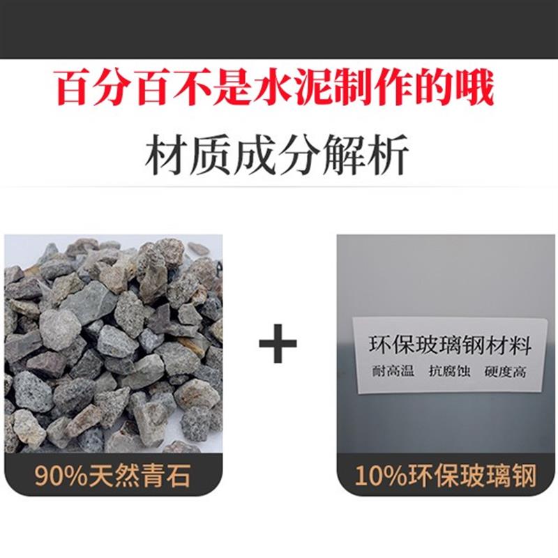 养鱼增氧过滤器陶瓷鱼缸田园循环流水室外鱼池造景招财送礼摆件石