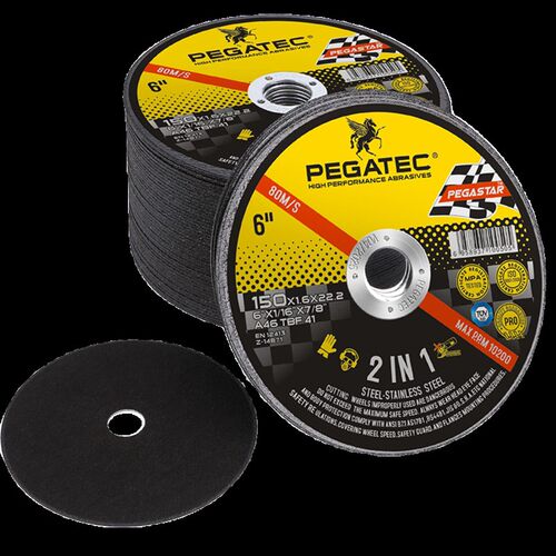 PEGATEC 角磨机切割片150x1.6x22.2mm金属不锈钢专用超薄砂轮锯片