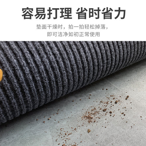 地垫灰色商用店铺欢迎光临门垫入户条纹脚垫迎宾地毯防滑吸水定制