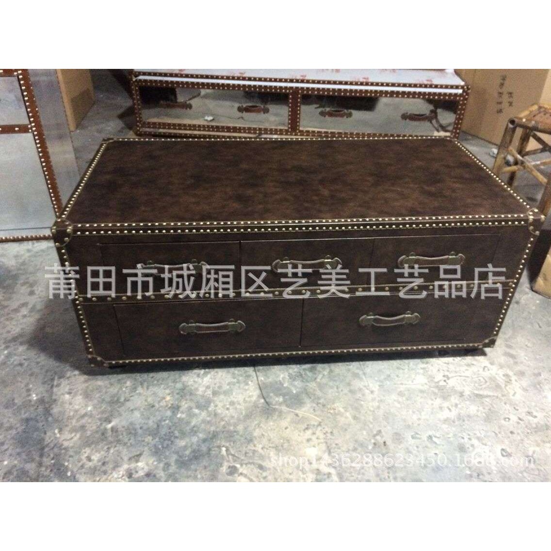 实木家居五抽茶几大号家居店面陈列道具茶桌多功能桌厂家订做