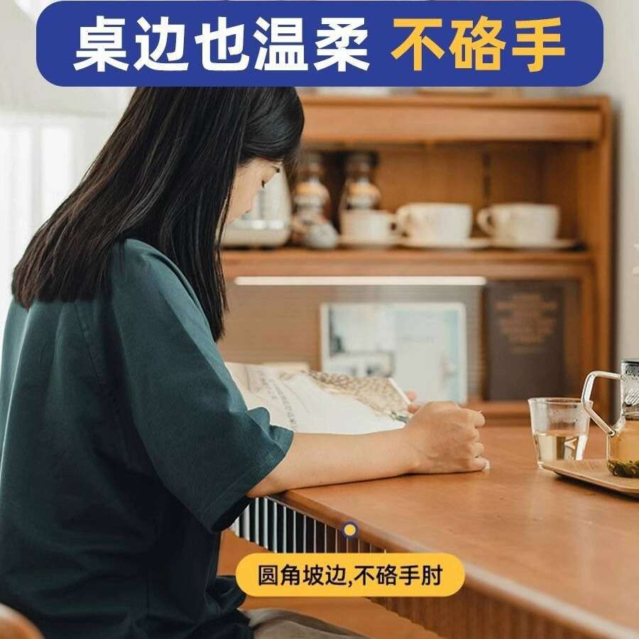 轩木餐桌北欧实木餐桌现代简约日式家用小户型饭桌子樱桃木带抽屉
