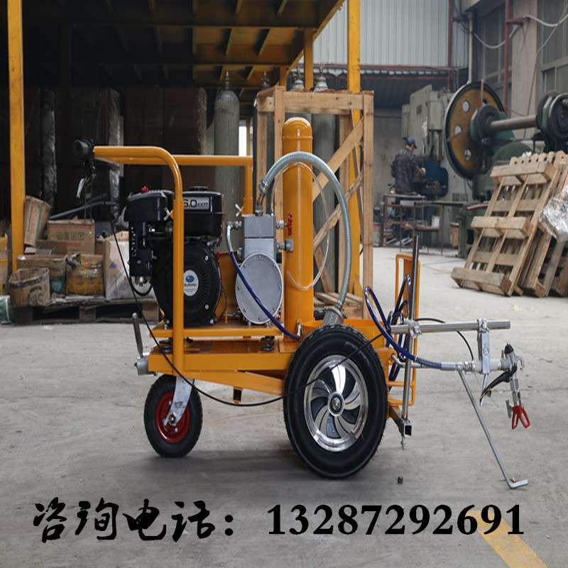 小型冷喷式划线机 手推式小区停车位标线机 马路冷喷划线机