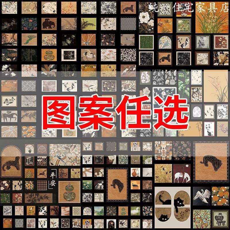 新中式玄关柜彩绘实木餐边柜客厅储物柜酒店民宿卧室收纳柜