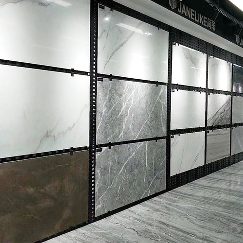 瓷砖陈列展示架洞洞板无缝双面样板展架挂墙冲孔板样品挂钩架子