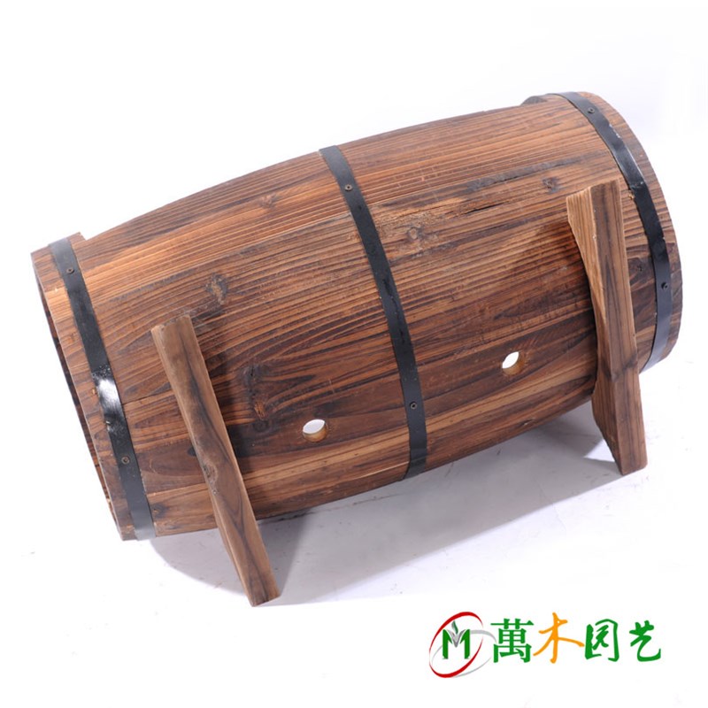 防腐木花盆长方形木桶花桶啤酒桶花箱壁挂花槽阳台花架户外种菜盆