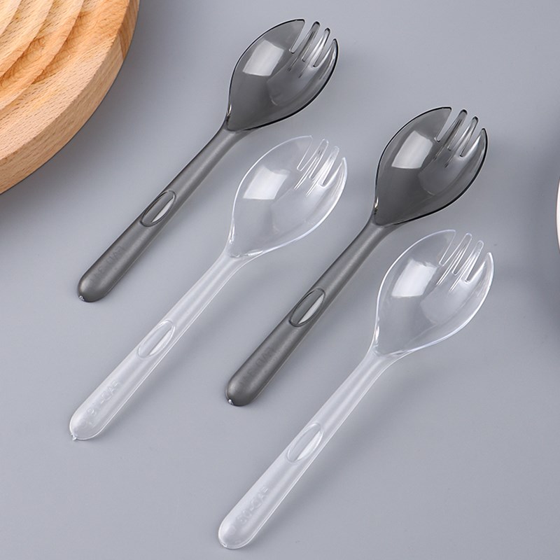 整箱一次性勺子蛋糕叉勺独立包装塑料水果叉甜品点心小叉子加厚款