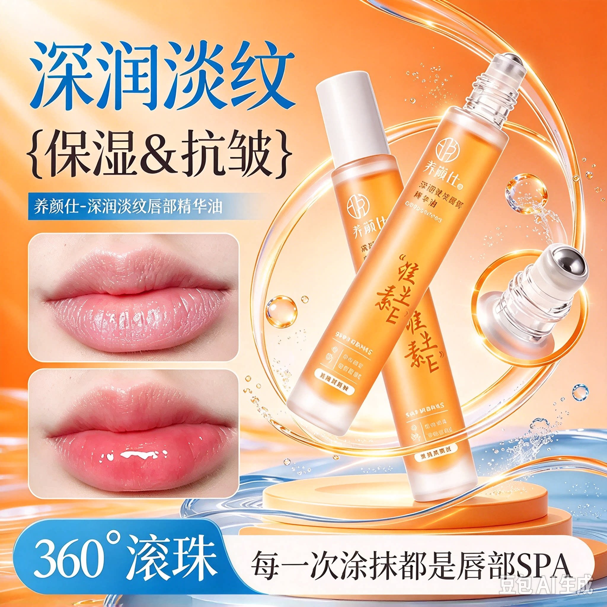维生素E唇部精华油保湿补水滋润淡化唇纹防干裂防起皮无色润唇YY