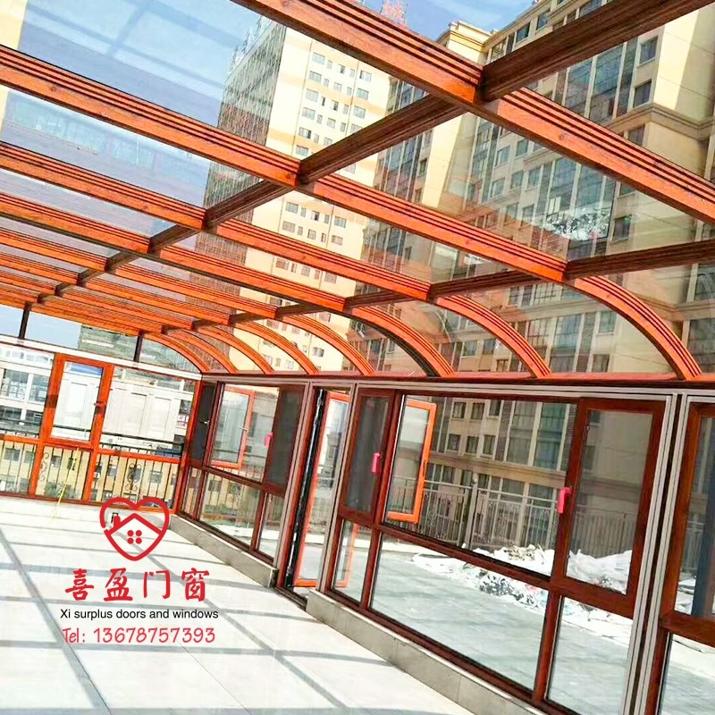 云南阳光房玻璃顶露台欧式阳光房罗马柱断桥铝钢结构钢架玻璃顶