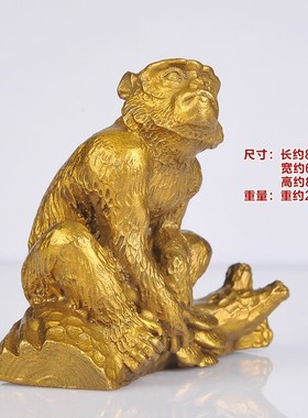 黄铜十二生肖小摆件全套摆件家居客厅铜鼠装饰品创意小桌面工艺礼