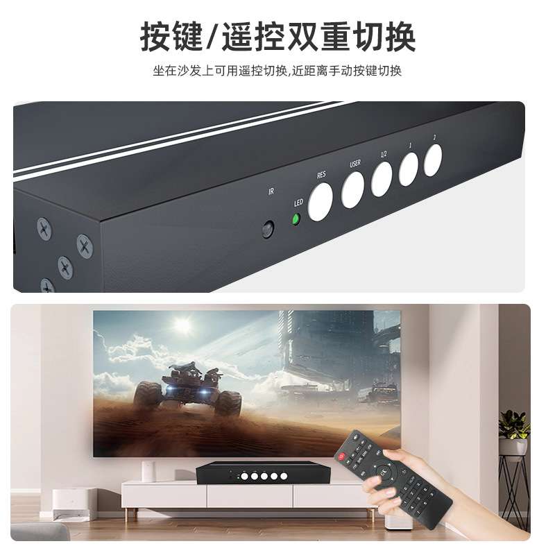 厂家供应VGA信号画面分割器HDMI安防监控高清分屏器拼接处理器