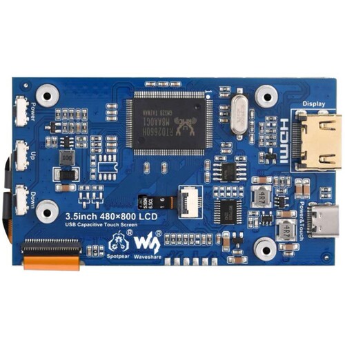 3.5inch 480x800 LCD IPS电容触控屏 480×800像素 亮度可调节