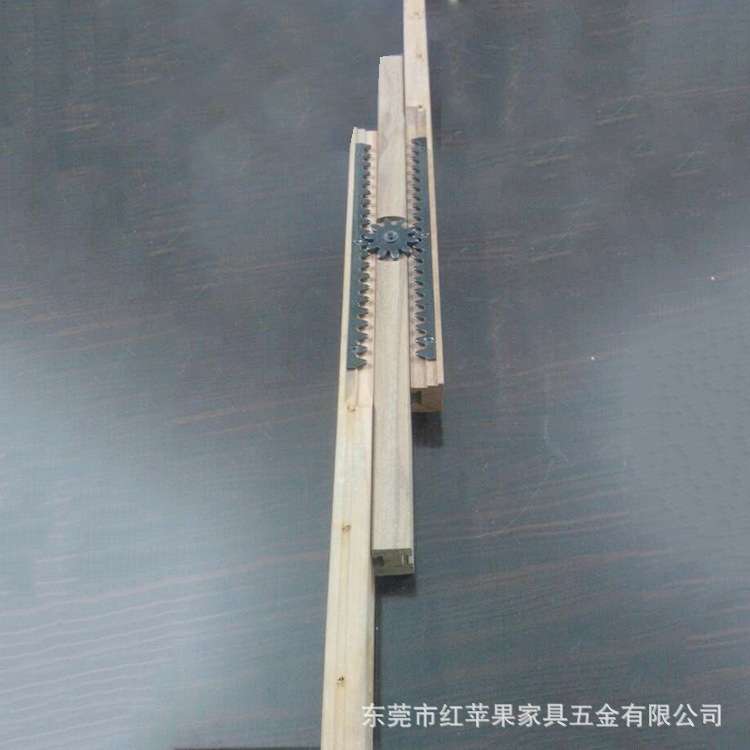 厂家餐桌实木滑轨 展示台拉伸木导轨餐台三节木路轨 dz需联系客服