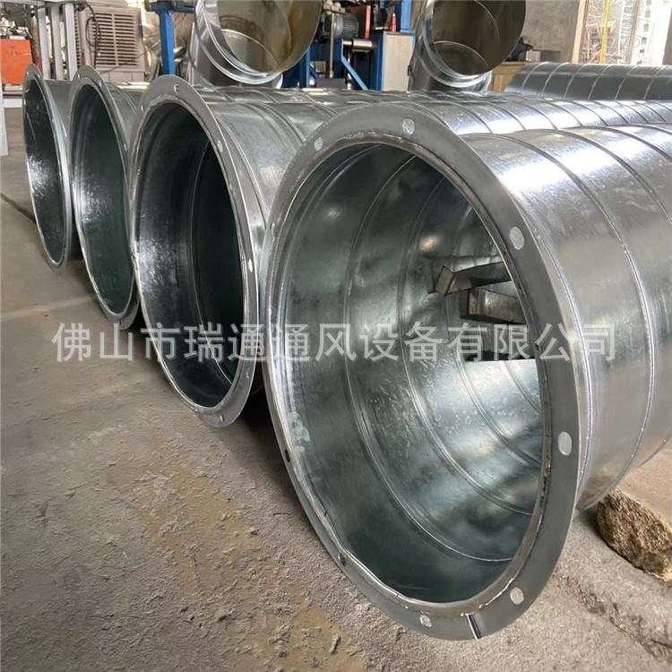 广东螺旋风管现货 供应用201螺旋风管 白铁皮螺旋风管弯头