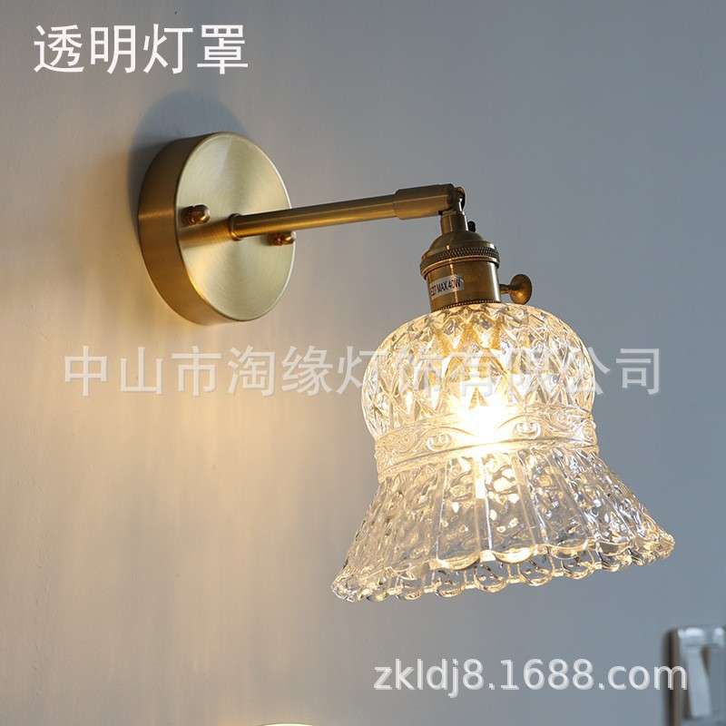 玻璃壁灯彩色小壁灯加厚玻璃灯绿色琥珀透明小翅膀羽毛玻璃灯