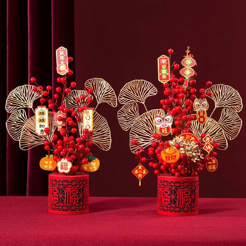 新年摆件春节福桶装饰过年摆件新居乔迁之喜进宅用品客厅搬家礼物