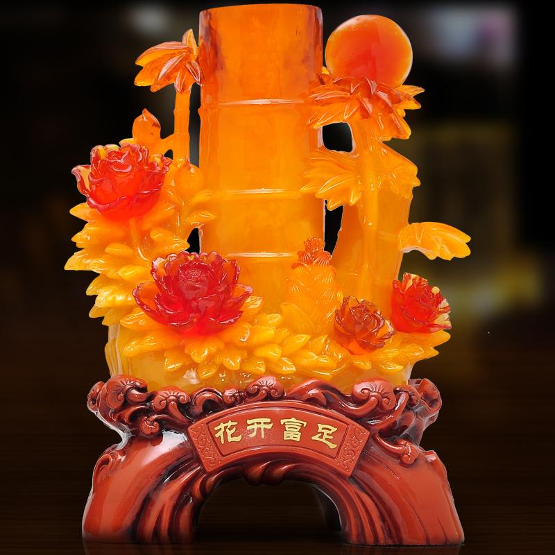 竹子摆件节节高工艺品家居客厅电视柜酒柜玄关隔断办公桌装饰品