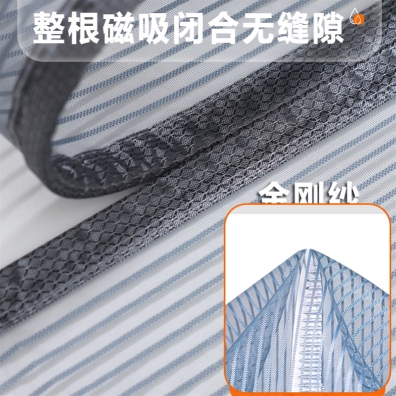 防盗门防蚊门帘防蛟夏季免打孔入户门家用网纱防蚊虫玄关自吸x