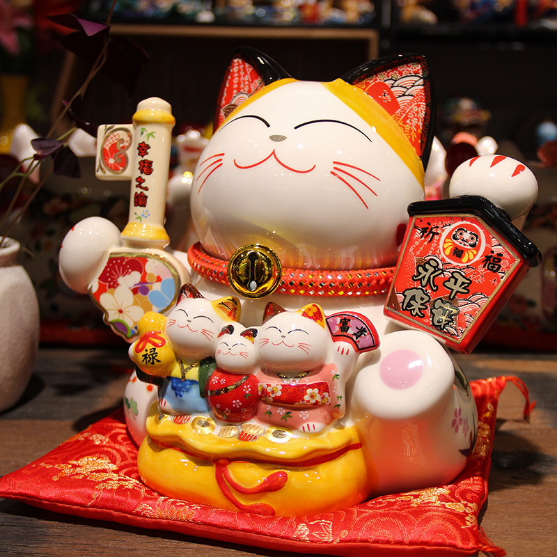 入户家用招财猫存钱罐家居客厅玄关摆件饰品乔迁新居装饰搬家礼物