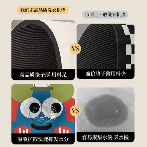 滚筒洗衣机盖垫布吸水防晒防尘罩垫硅藻泥床头柜冰箱台面防滑垫子