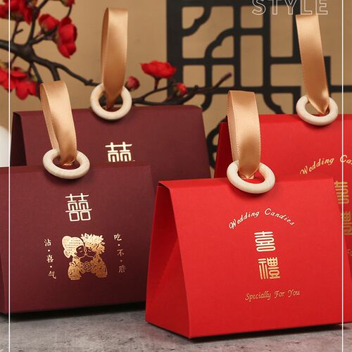 喜糖盒结婚糖盒2025新款高级感手提式订婚糖果盒婚礼伴手礼空盒子