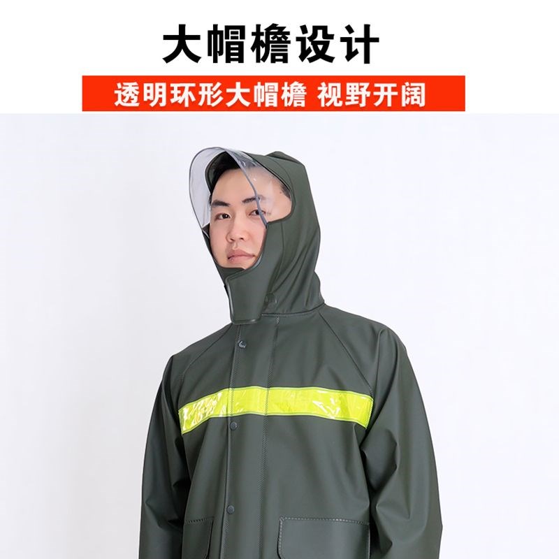 大码加长雨衣连体长身雨披防暴雨加厚耐磨成人款户外骑行劳保工作