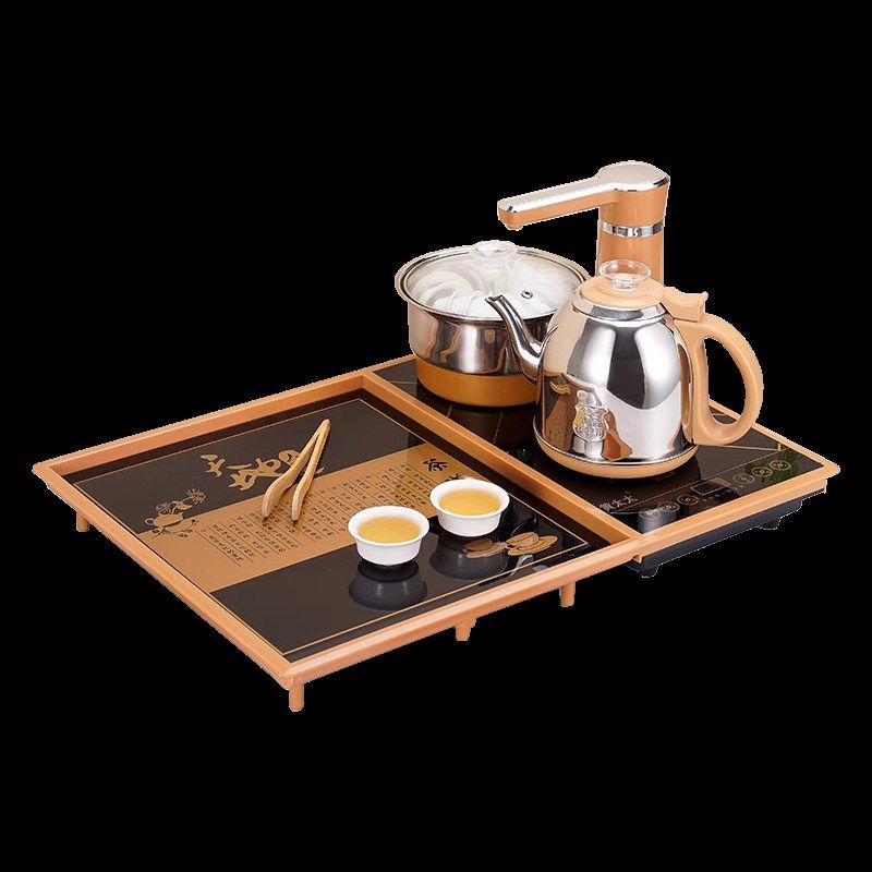 电茶炉底部上水智能茶盘电热烧水壶康图家用煮茶器镶嵌型套装新款