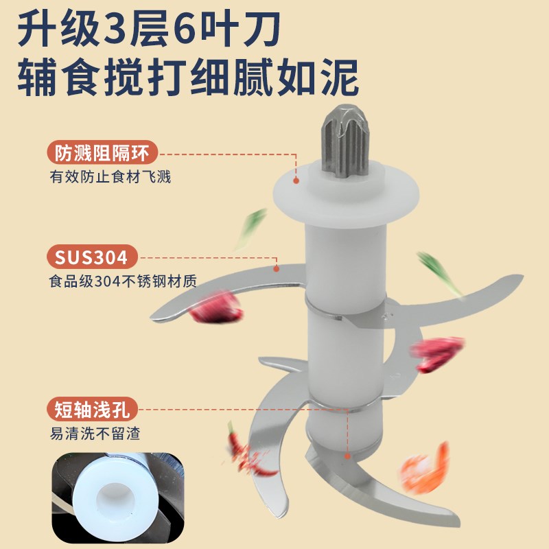 欧科辅食机婴儿宝宝料理机绞肉泥搅拌打泥研磨工具小型多功能家用