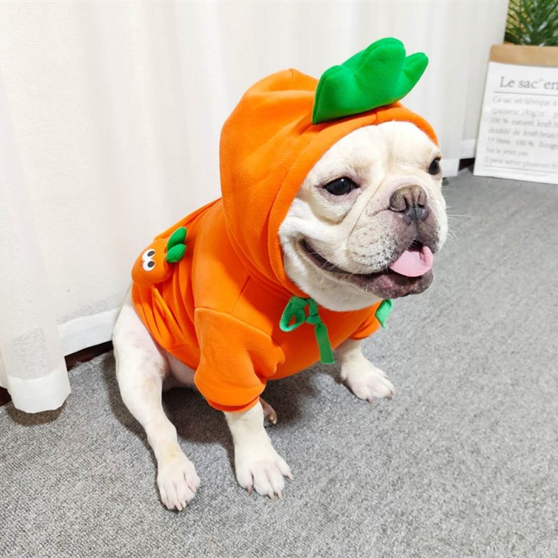 法斗衣服狗狗秋冬季装加厚水果卫衣中小型犬泰迪巴哥柯基保暖加绒