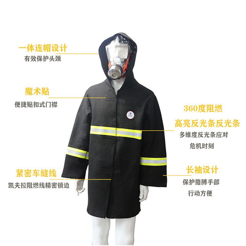 火灾高层逃生装备应急消防家用防火衣服斗篷碳纤维披风灭火毯套装