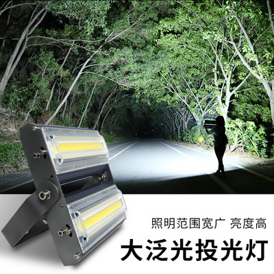 投光灯户外大面积照明灯大功率工程射灯led防水农村自建房房檐灯