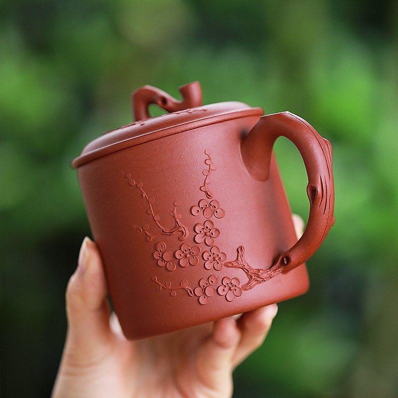 宜兴紫砂杯带杯盖杯子泡茶杯办公杯茶具名家纯手工杯原矿紫砂盖杯