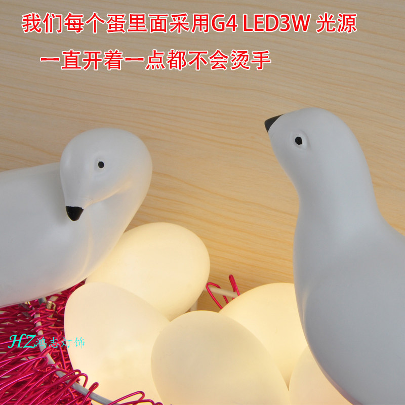 创意个性鸟巢LED壁灯小鸟窝屋艺术灯儿童房饭厅卧室书房床头壁灯