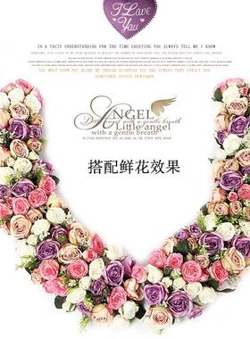 婚车装饰车头花用品u形花泥婚车吸盘式鲜花婚车花泥u型网红推荐