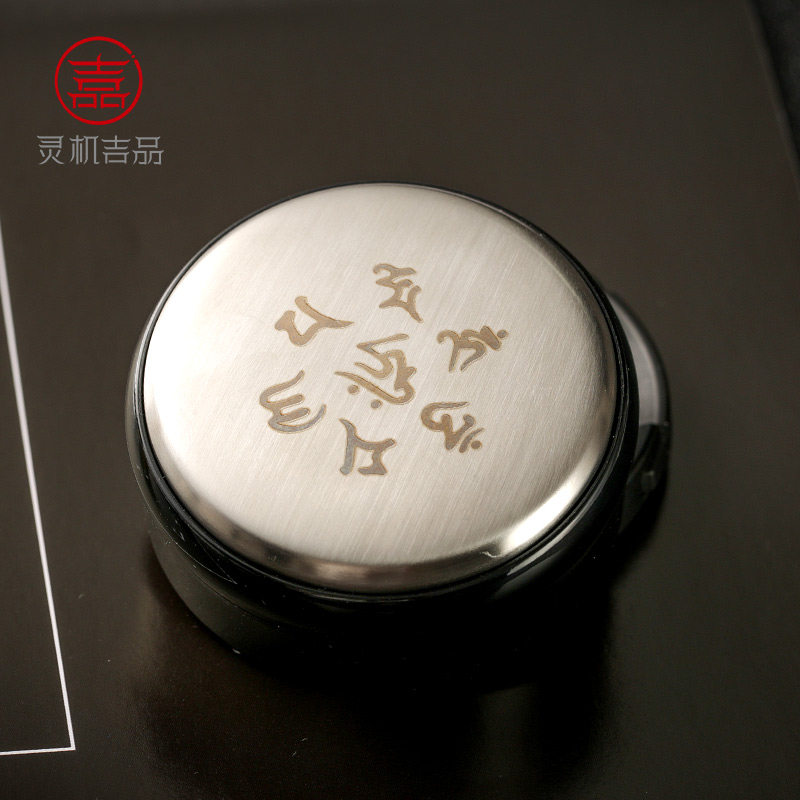 灵机生活馆双层玻璃杯便携透明保温杯防摔六字真言隔热加厚
