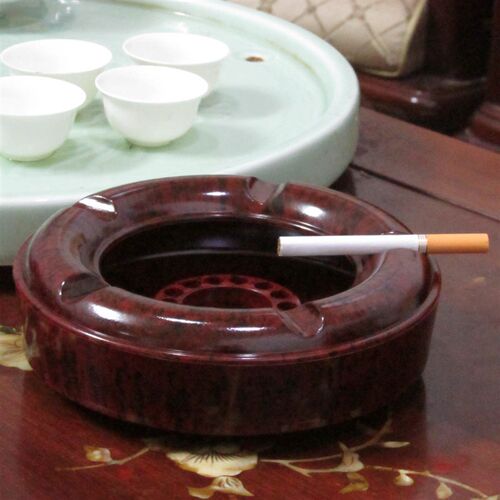 包邮塑料烟灰缸带盖大号小号家居个性时尚烟碟电木烟盅防火防风