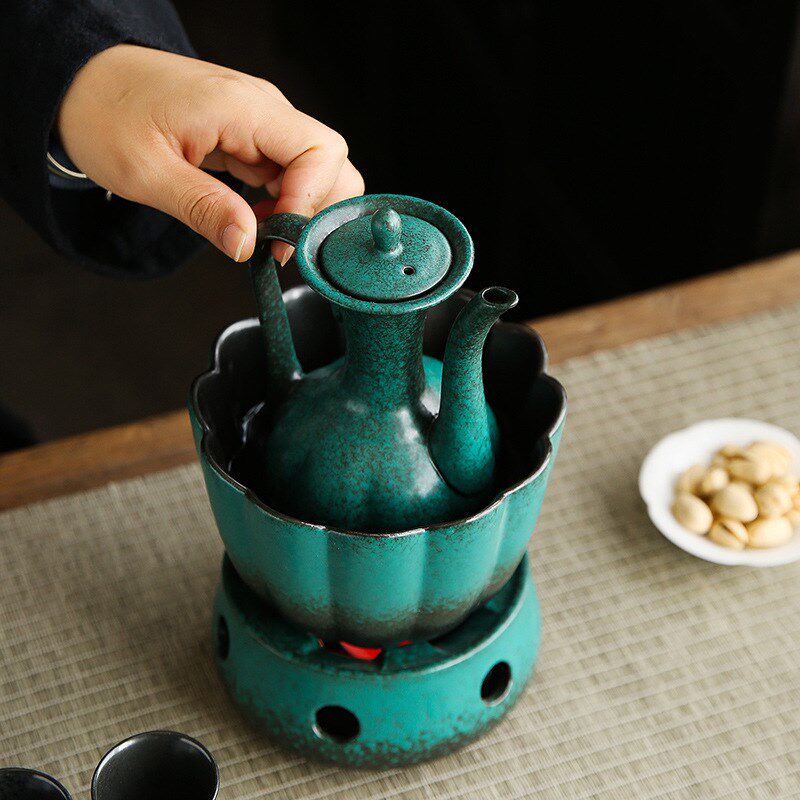 陶瓷酒具套装中式复古老式酒壶仿宋高档家用蜡烛加热黄白温烫酒壶