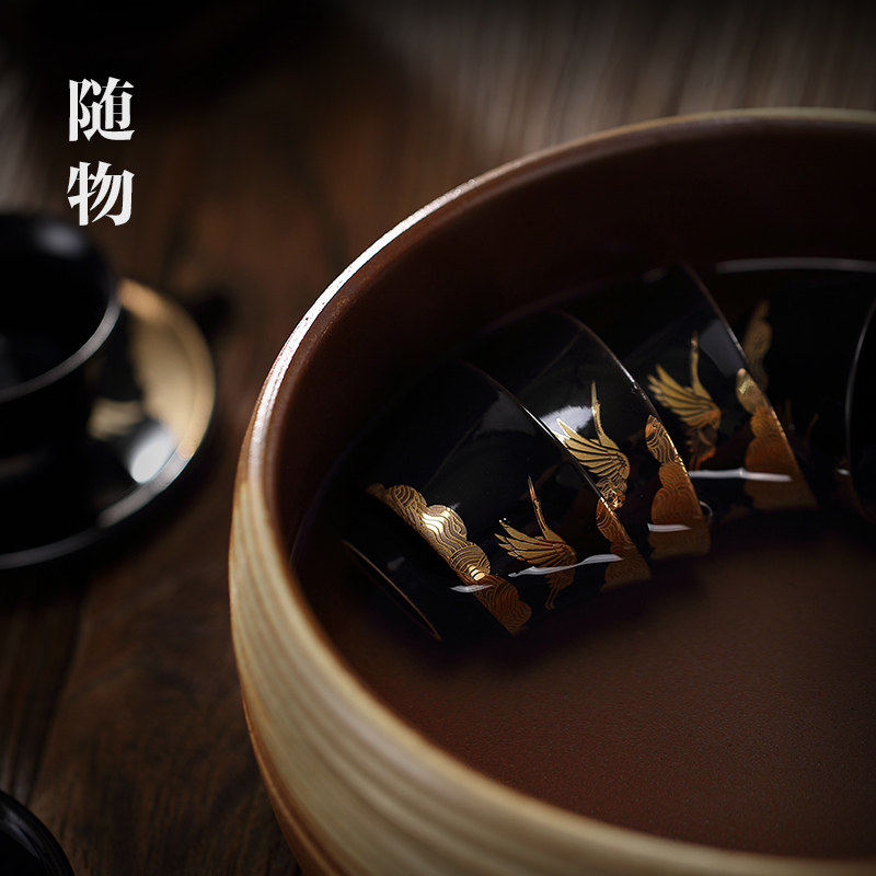 柴烧日式粗陶茶洗大号家用杯洗禅意建水特大复古水盂洗茶杯碗陶瓷