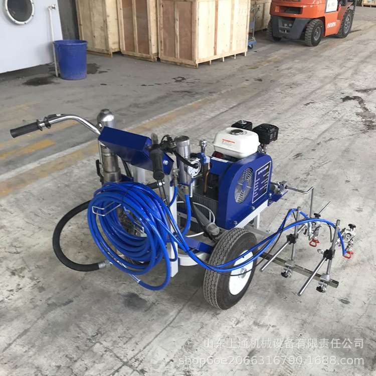 水泥地面液压划线机 双头冷喷漆标线机 停车位划线加油站划线机