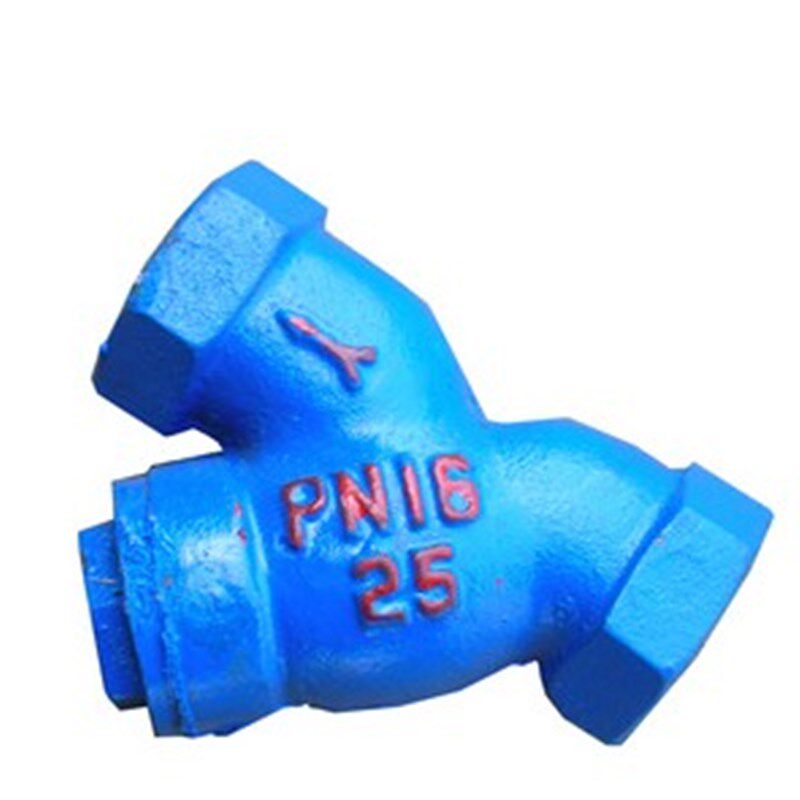 铸钢不锈钢304衬四氟Y型法兰过滤器GL41F46-16C P DN25 40 50 100