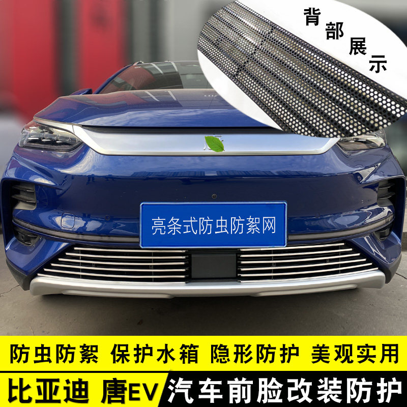 22款比亚迪唐EV中网改装件 前脸专用车身配件装饰防虫网汽车用品