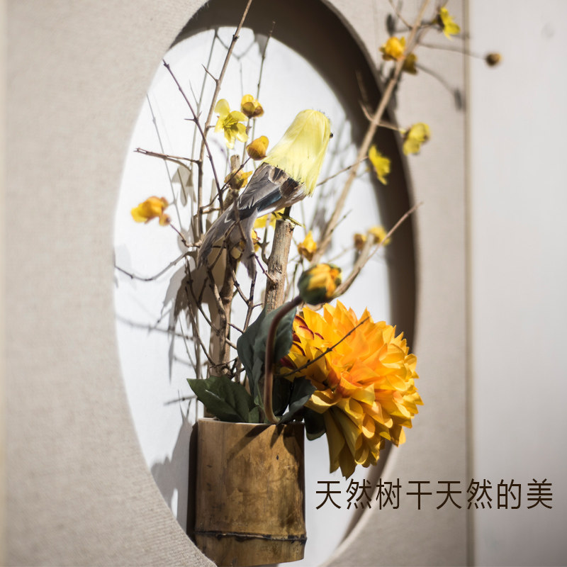 新中式墙面装饰客厅件餐厅玄关墙上挂饰墙面壁挂立体干花挂画创意