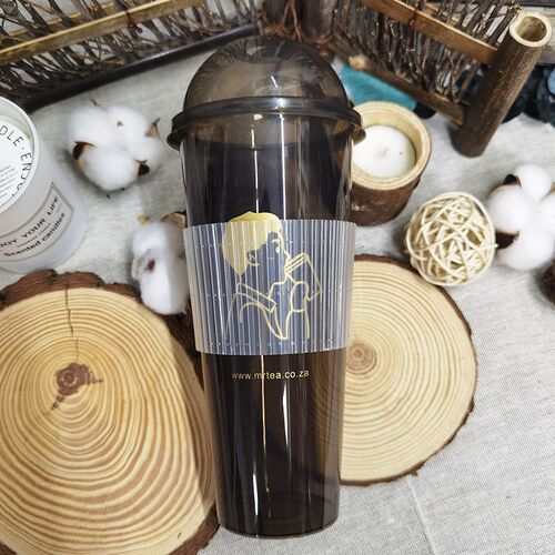一次性黑色美式冰咖啡杯带盖pp透明黑冷饮拿铁加厚奶茶外卖杯定制