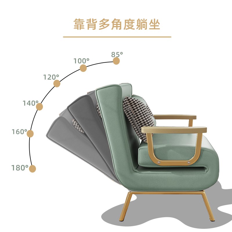 折叠两用单人沙发床办公室午休折叠床2024新款临时睡觉小沙发加床