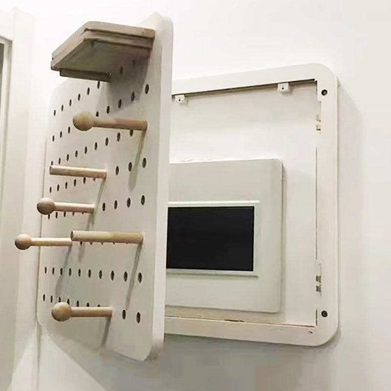 电表箱挂画家用墙上洞洞板免打孔装饰画弱电箱多媒体收纳架多功能