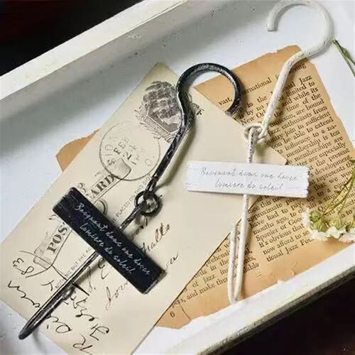 花园铁艺花盆挂钩S钩双S挂钩耐用花园杂复古做旧沿铁线吊钩收纳