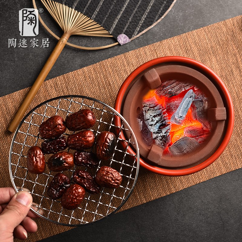 陶迷煮茶壶电陶炉套装耐高温陶瓷炭炉明火煮茶提梁壶复古轻奢茶具