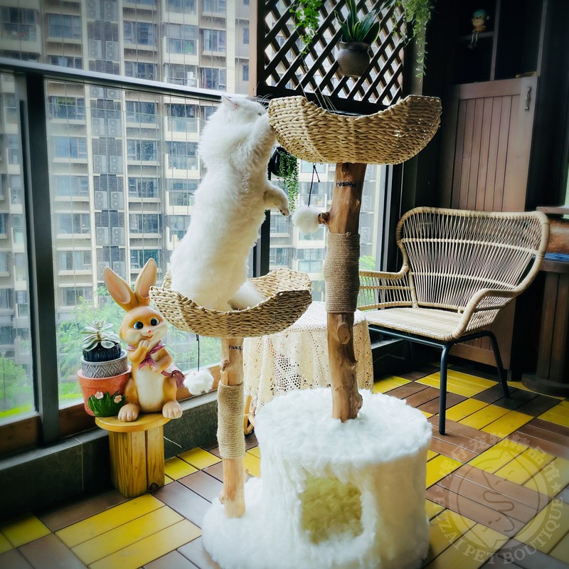 凯瑞虎仔树枝藤编猫爬架猫窝猫树猫跳台猫玩具磨爪猫架子猫爬树