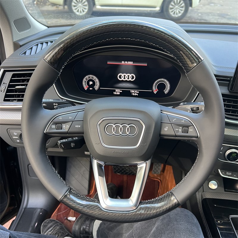 奥迪Q5L专用手缝方向盘套奥迪Q3 A6L TT A1 A3 A4L碳纤维全包把套