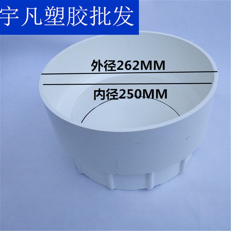 联塑PVC排水管堵头管堵管塞头盖帽加厚型250带大口螺帽清扫口盖堵
