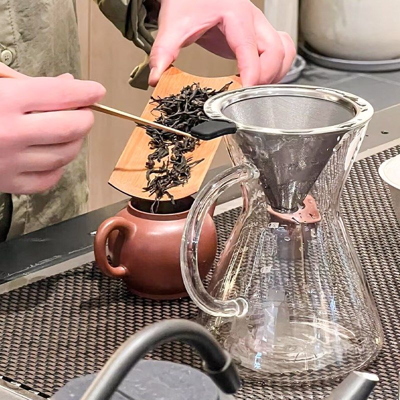 新中式茶饮手冲泡茶壶冷萃茶壶茶叶过滤公道杯茶叶滴漏茶器具套装图片